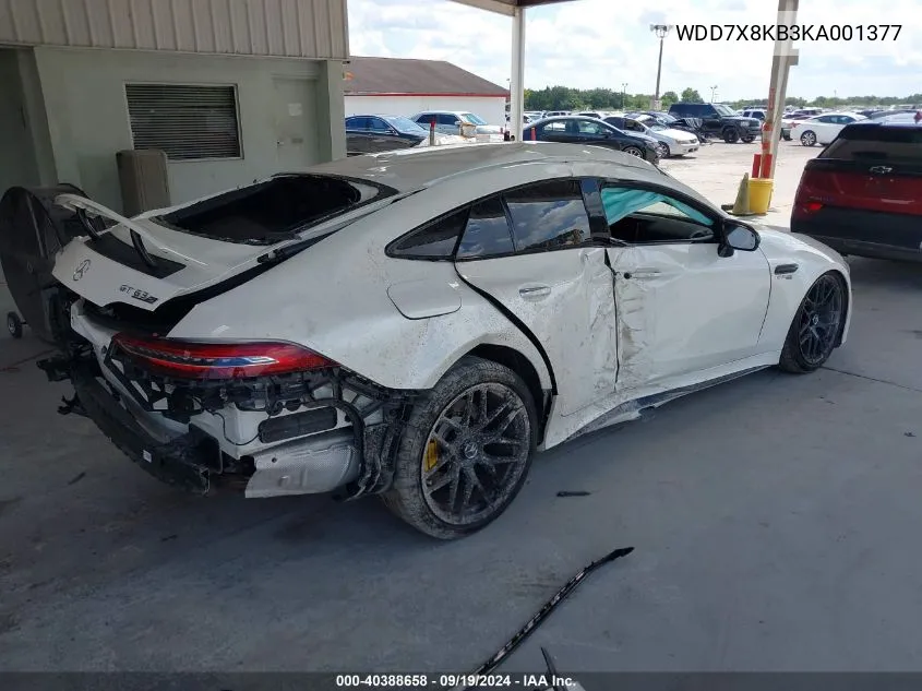 2019 Mercedes-Benz Amg Gt 63 4-Door Coupe S VIN: WDD7X8KB3KA001377 Lot: 40388658