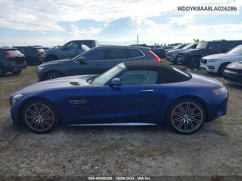 2020 Mercedes-Benz Amg Gt C Roadster VIN: WDDYK8AA8LA026286 Lot: 40489256