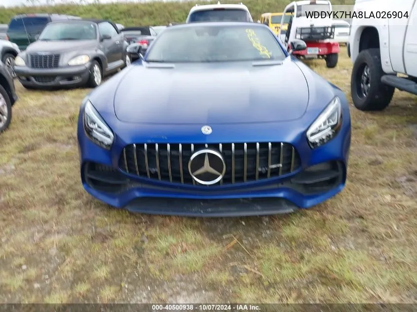 2020 Mercedes-Benz Amg Gt Roadster VIN: WDDYK7HA8LA026904 Lot: 40500938