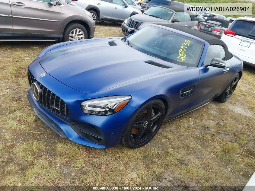 2020 Mercedes-Benz Amg Gt Roadster VIN: WDDYK7HA8LA026904 Lot: 40500938