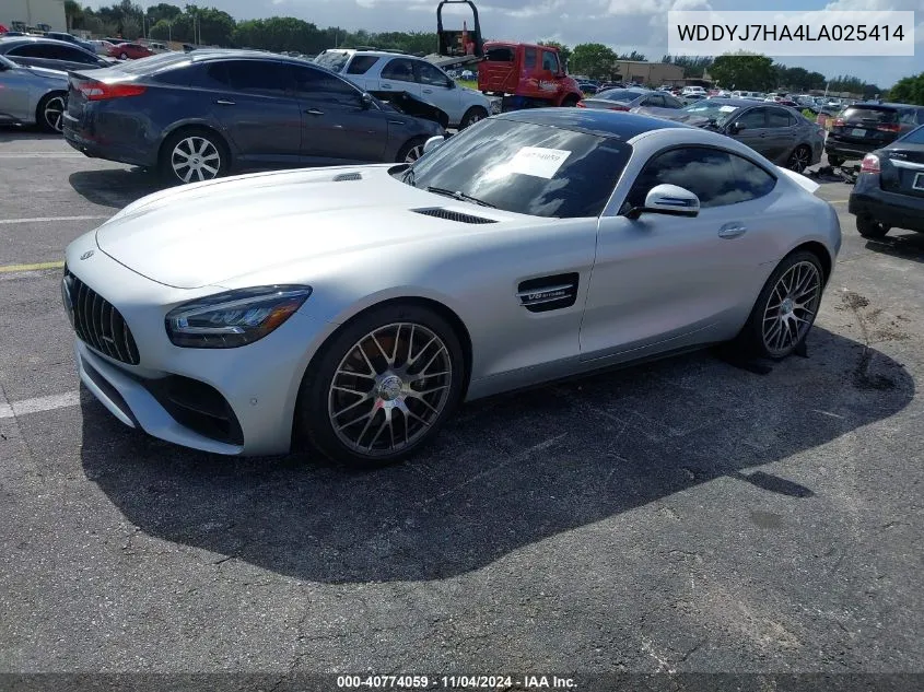 2020 Mercedes-Benz Amg Gt Coupe VIN: WDDYJ7HA4LA025414 Lot: 40774059