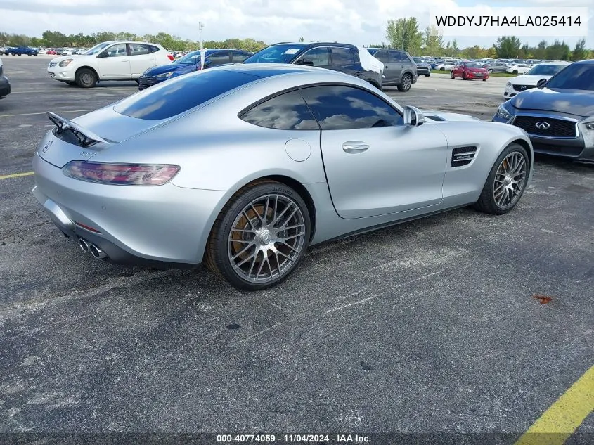 2020 Mercedes-Benz Amg Gt Coupe VIN: WDDYJ7HA4LA025414 Lot: 40774059