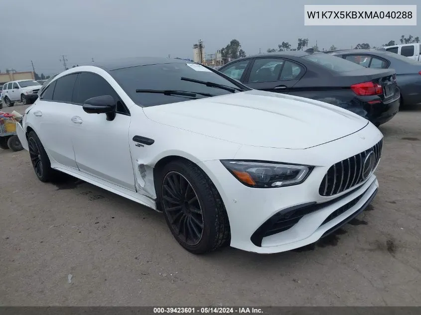 2021 Mercedes-Benz Amg Gt 43 4-Door Coupe VIN: W1K7X5KBXMA040288 Lot: 39423601