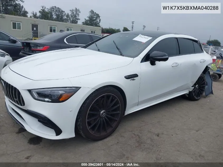 2021 Mercedes-Benz Amg Gt 43 4-Door Coupe VIN: W1K7X5KBXMA040288 Lot: 39423601