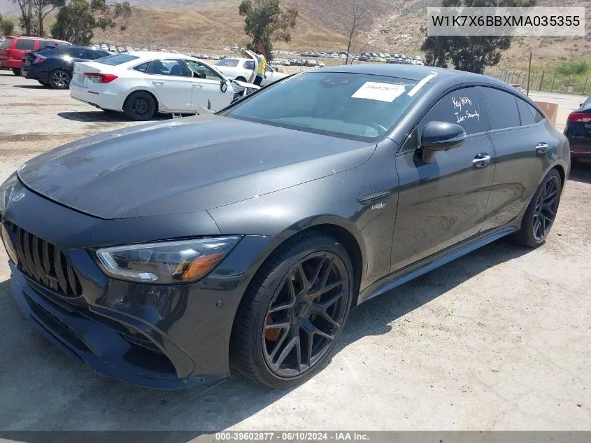 2021 Mercedes-Benz Amg Gt 53 4-Door Coupe VIN: W1K7X6BBXMA035355 Lot: 39602877