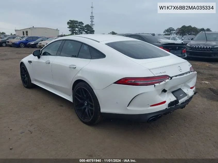 2021 Mercedes-Benz Amg Gt 53 4-Door Coupe VIN: W1K7X6BB2MA035334 Lot: 40751940