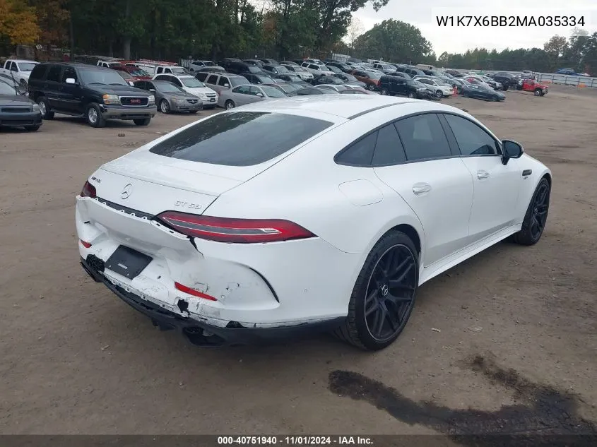 2021 Mercedes-Benz Amg Gt 53 4-Door Coupe VIN: W1K7X6BB2MA035334 Lot: 40751940