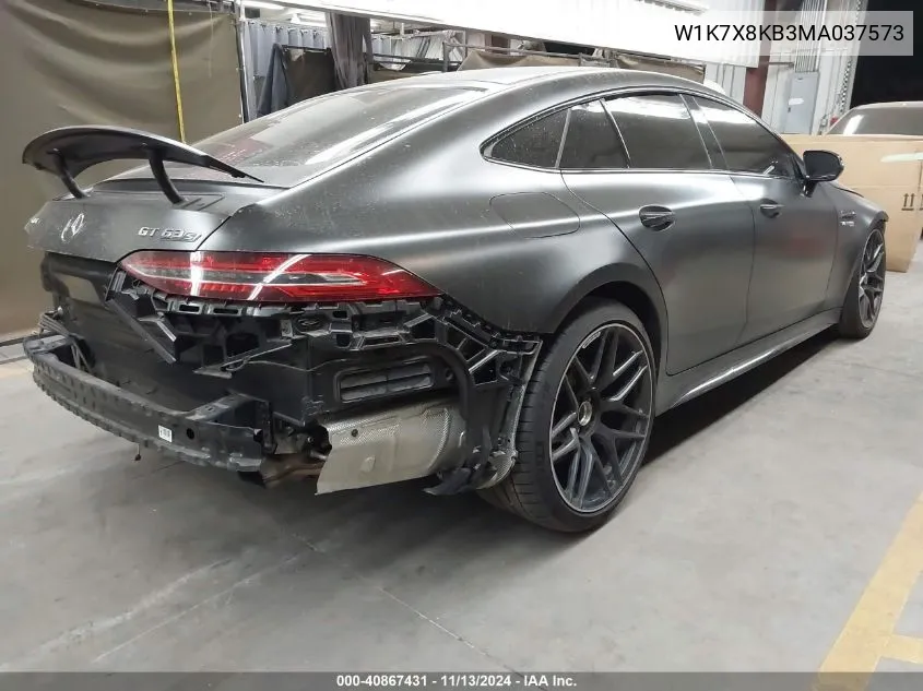 2021 Mercedes-Benz Amg Gt 63 4-Door Coupe S VIN: W1K7X8KB3MA037573 Lot: 40867431