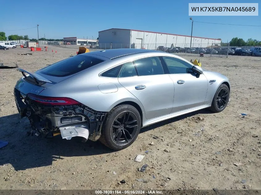 2022 Mercedes-Benz Amg Gt 43 4-Door Coupe VIN: W1K7X5KB7NA045689 Lot: 39391164