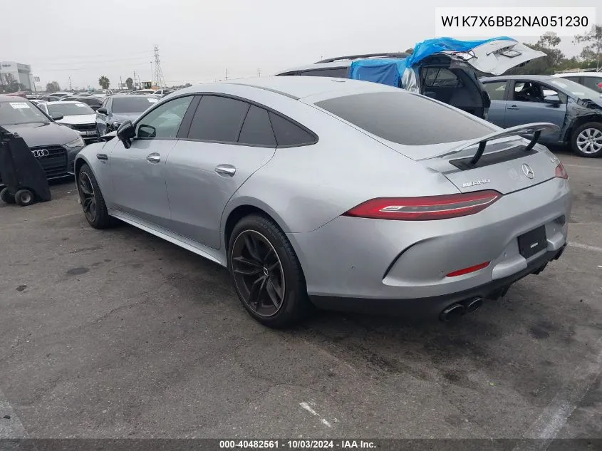 2022 Mercedes-Benz Amg Gt 53 4-Door Coupe 53 VIN: W1K7X6BB2NA051230 Lot: 40482561