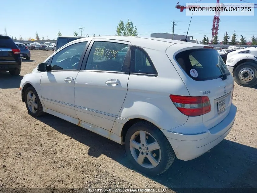 2006 Mercedes-Benz B-Class VIN: WDDFH33X86J041255 Lot: 12113198