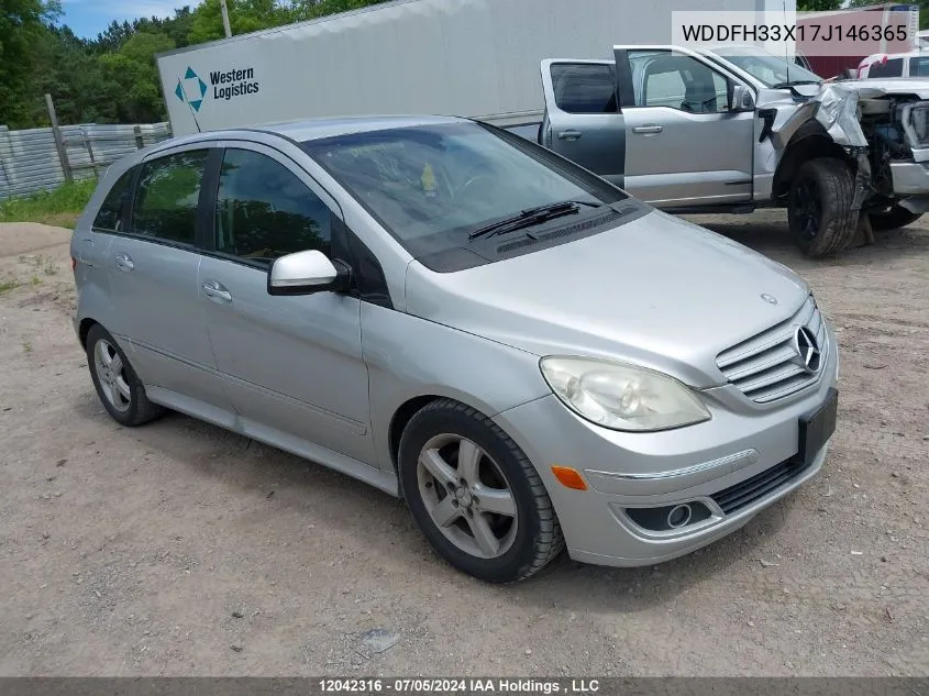 2007 Mercedes-Benz B-Class B 200 VIN: WDDFH33X17J146365 Lot: 12042316