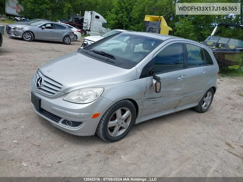 2007 Mercedes-Benz B-Class B 200 VIN: WDDFH33X17J146365 Lot: 12042316