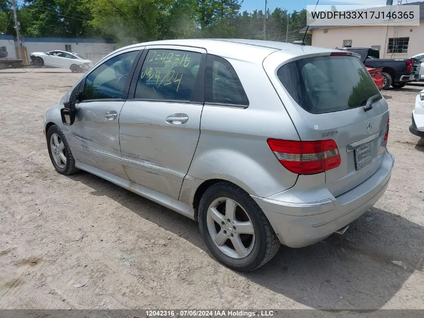 2007 Mercedes-Benz B-Class B 200 VIN: WDDFH33X17J146365 Lot: 12042316