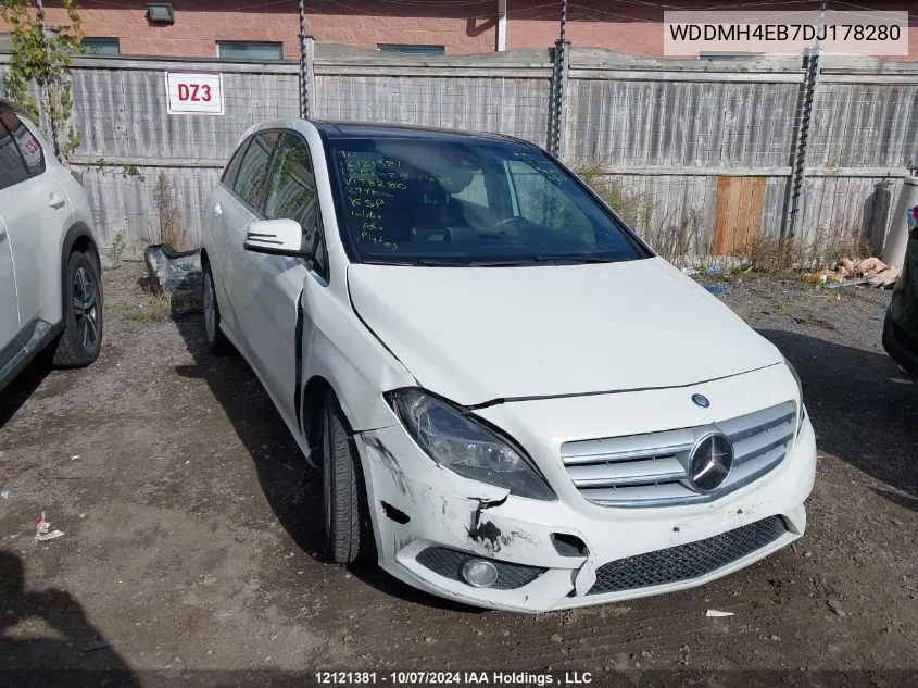 2013 Mercedes-Benz B-Class VIN: WDDMH4EB7DJ178280 Lot: 12121381