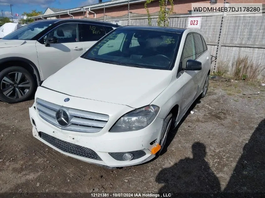 2013 Mercedes-Benz B-Class VIN: WDDMH4EB7DJ178280 Lot: 12121381