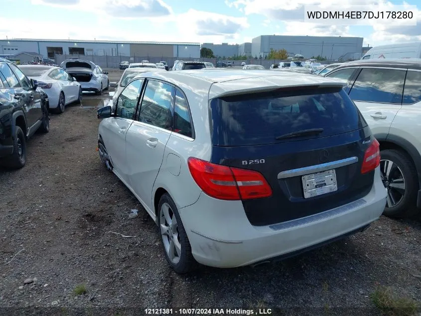 2013 Mercedes-Benz B-Class VIN: WDDMH4EB7DJ178280 Lot: 12121381