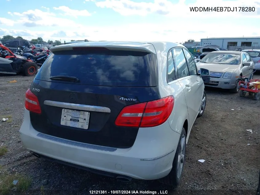 2013 Mercedes-Benz B-Class VIN: WDDMH4EB7DJ178280 Lot: 12121381