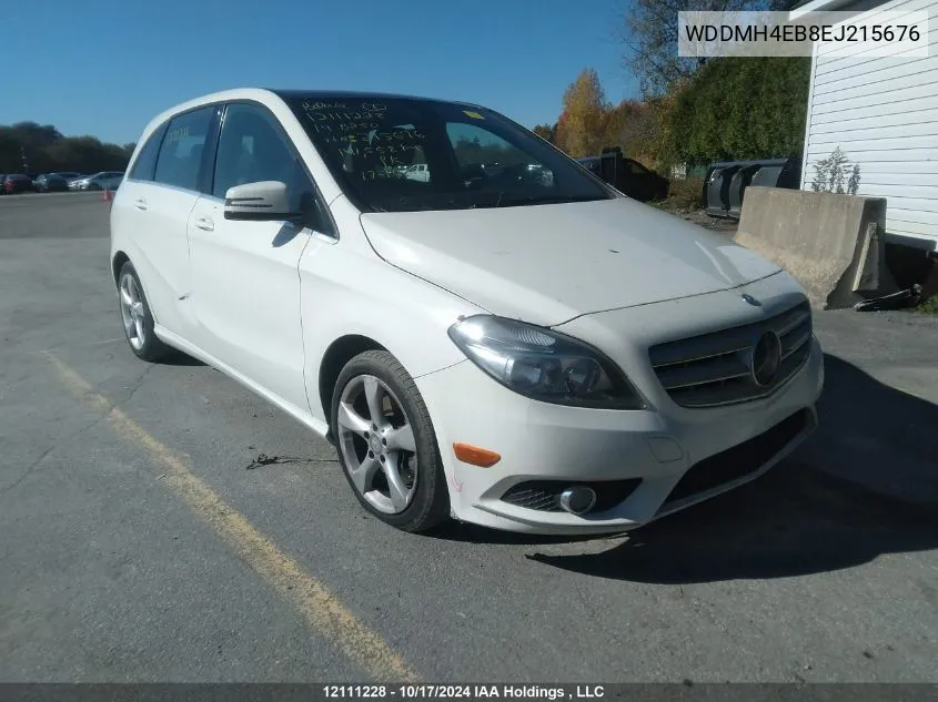 2014 Mercedes-Benz B-Class VIN: WDDMH4EB8EJ215676 Lot: 12111228