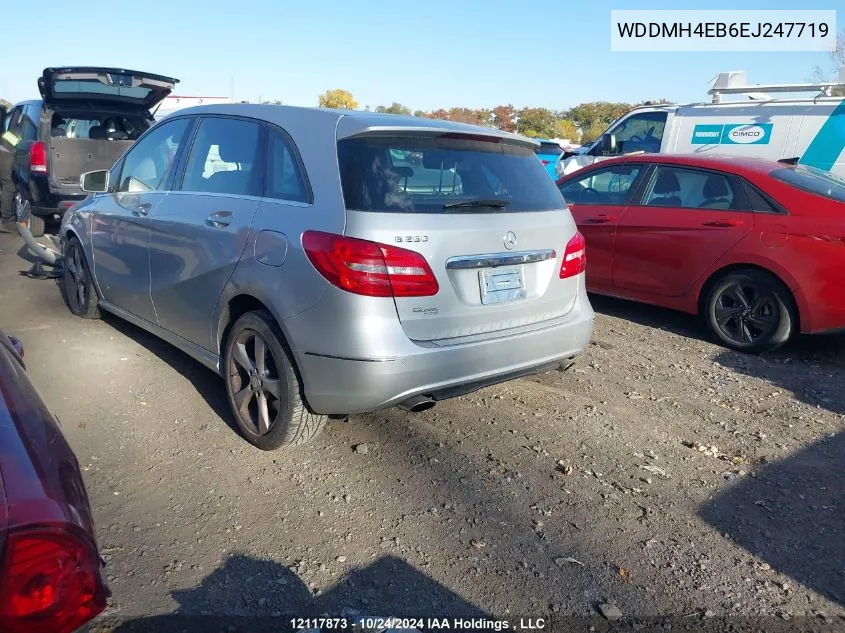 2014 Mercedes-Benz B-Class VIN: WDDMH4EB6EJ247719 Lot: 12117873