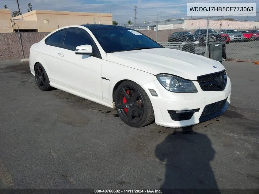 2012 Mercedes-Benz C 63 Amg VIN: WDDGJ7HB5CF773063 Lot: 40766602