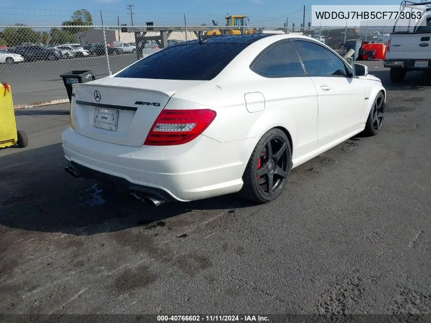 2012 Mercedes-Benz C 63 Amg VIN: WDDGJ7HB5CF773063 Lot: 40766602