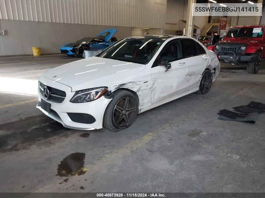 2016 Mercedes-Benz C 450 Amg 4Matic VIN: 55SWF6EB8GU141415 Lot: 40873928