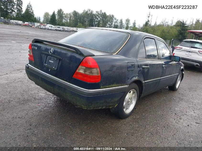 1995 Mercedes-Benz C 220 VIN: WDBHA22E4SF223287 Lot: 40316411