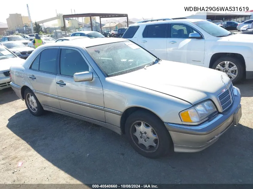 1998 Mercedes-Benz C 280 VIN: WDBHA29G6WA531619 Lot: 40540660