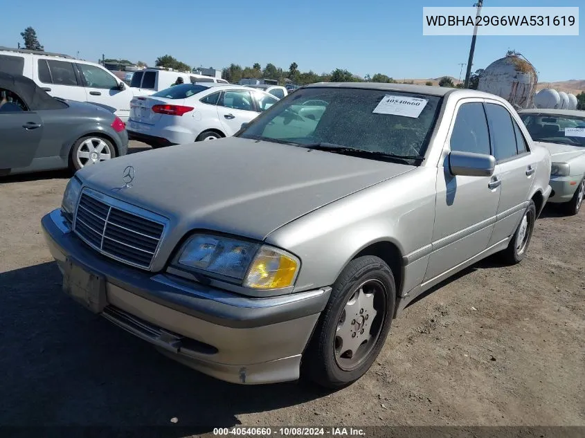 1998 Mercedes-Benz C 280 VIN: WDBHA29G6WA531619 Lot: 40540660