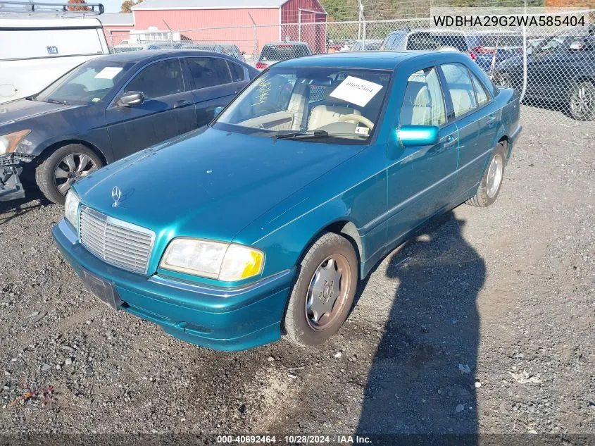 1998 Mercedes-Benz C 280 VIN: WDBHA29G2WA585404 Lot: 40692464