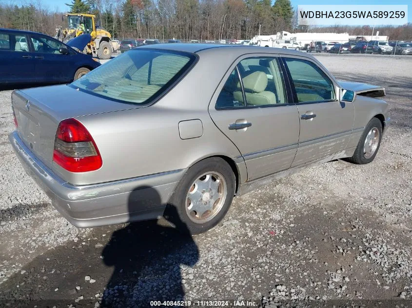 1998 Mercedes-Benz C 230 VIN: WDBHA23G5WA589259 Lot: 40845219