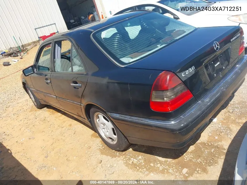 1999 Mercedes-Benz C 230 Kompressor VIN: WDBHA24G3XA712251 Lot: 40147869