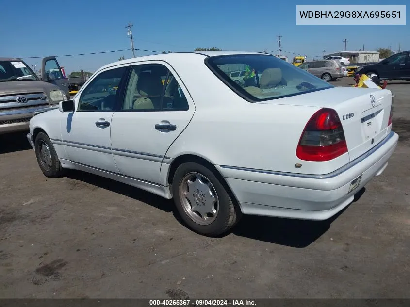 1999 Mercedes-Benz C 280 VIN: WDBHA29G8XA695651 Lot: 40265367