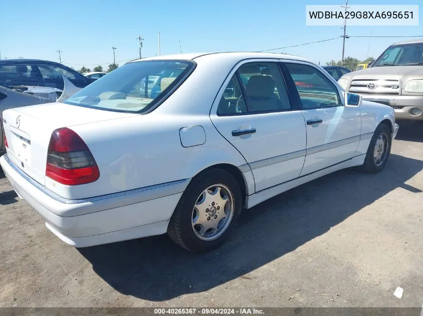 1999 Mercedes-Benz C 280 VIN: WDBHA29G8XA695651 Lot: 40265367