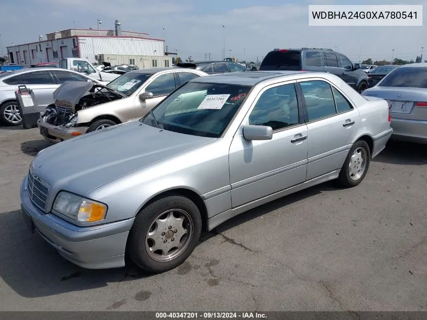 1999 Mercedes-Benz C 230 Kompressor VIN: WDBHA24G0XA780541 Lot: 40347201