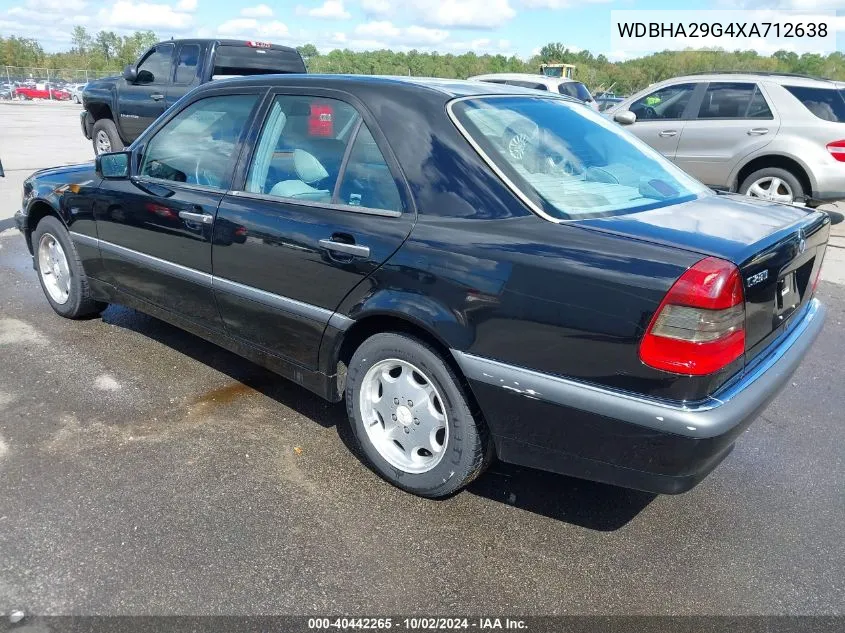 1999 Mercedes-Benz C 280 VIN: WDBHA29G4XA712638 Lot: 40442265