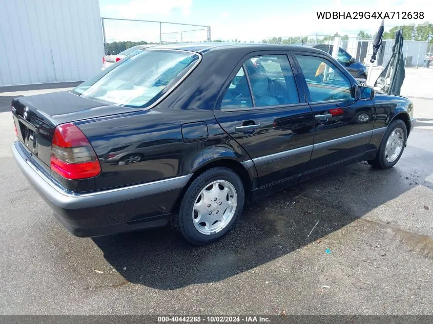 1999 Mercedes-Benz C 280 VIN: WDBHA29G4XA712638 Lot: 40442265