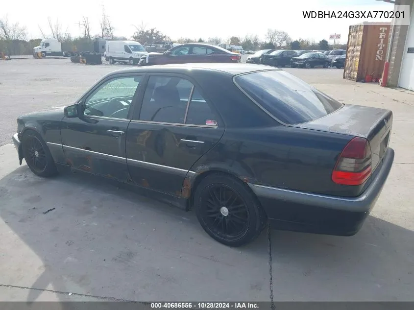 1999 Mercedes-Benz C 230 Kompressor VIN: WDBHA24G3XA770201 Lot: 40686556