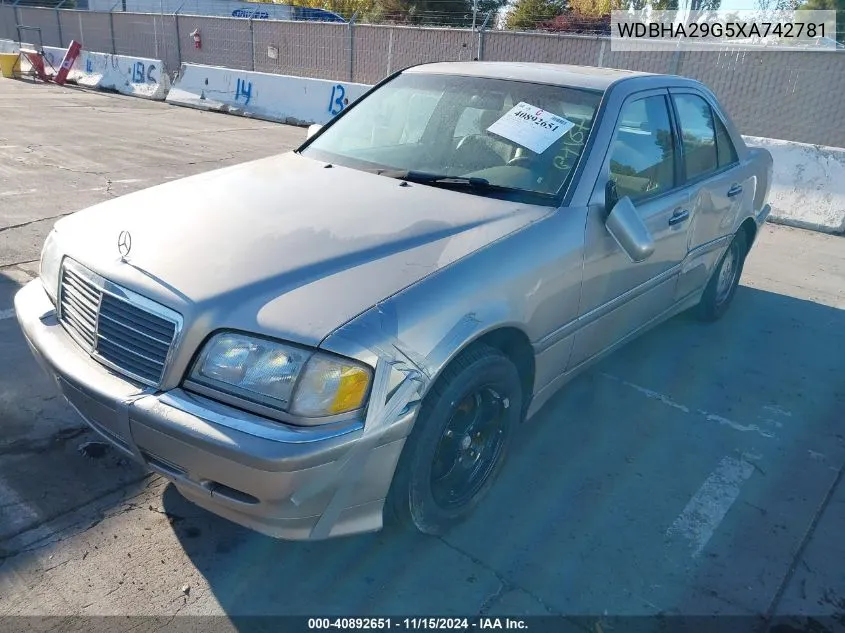 1999 Mercedes-Benz C 280 VIN: WDBHA29G5XA742781 Lot: 40892651