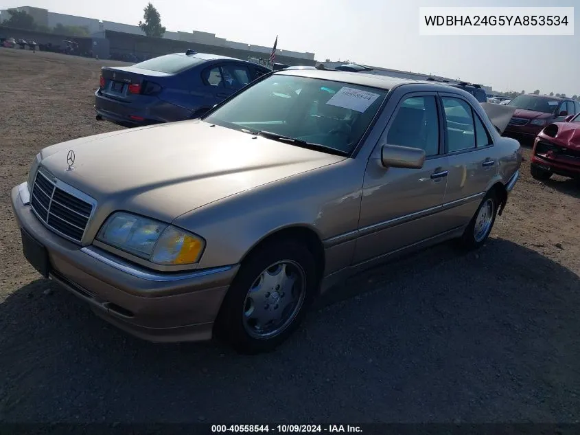 2000 Mercedes-Benz C 230 Kompressor VIN: WDBHA24G5YA853534 Lot: 40558544