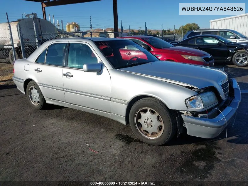 2000 Mercedes-Benz C 230 VIN: WDBHA24G7YA848626 Lot: 40655099