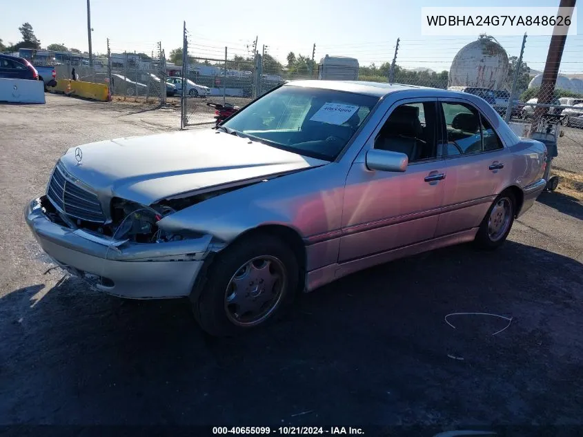 2000 Mercedes-Benz C 230 VIN: WDBHA24G7YA848626 Lot: 40655099