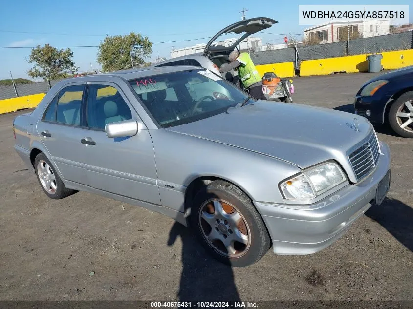 2000 Mercedes-Benz C 230 Kompressor VIN: WDBHA24G5YA857518 Lot: 40675431