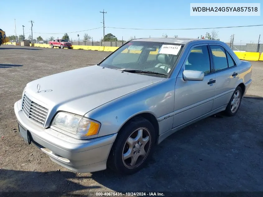 2000 Mercedes-Benz C 230 Kompressor VIN: WDBHA24G5YA857518 Lot: 40675431