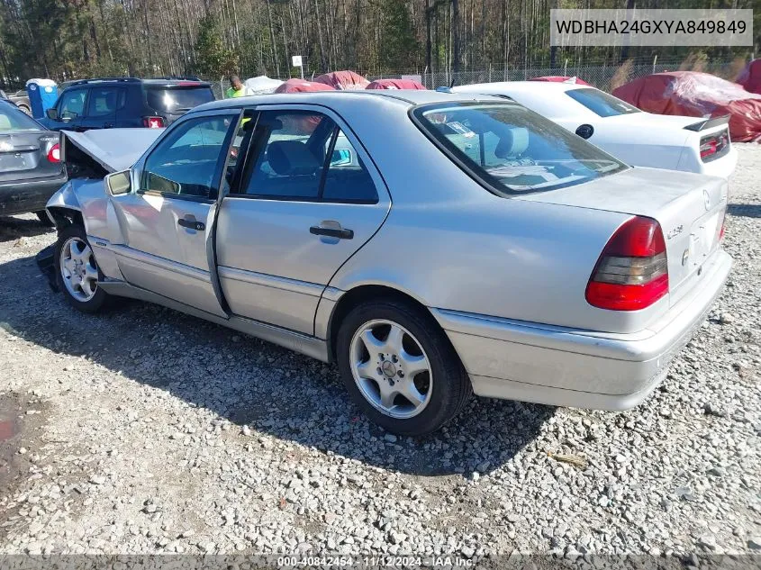 2000 Mercedes-Benz C 230 Kompressor VIN: WDBHA24GXYA849849 Lot: 40842454