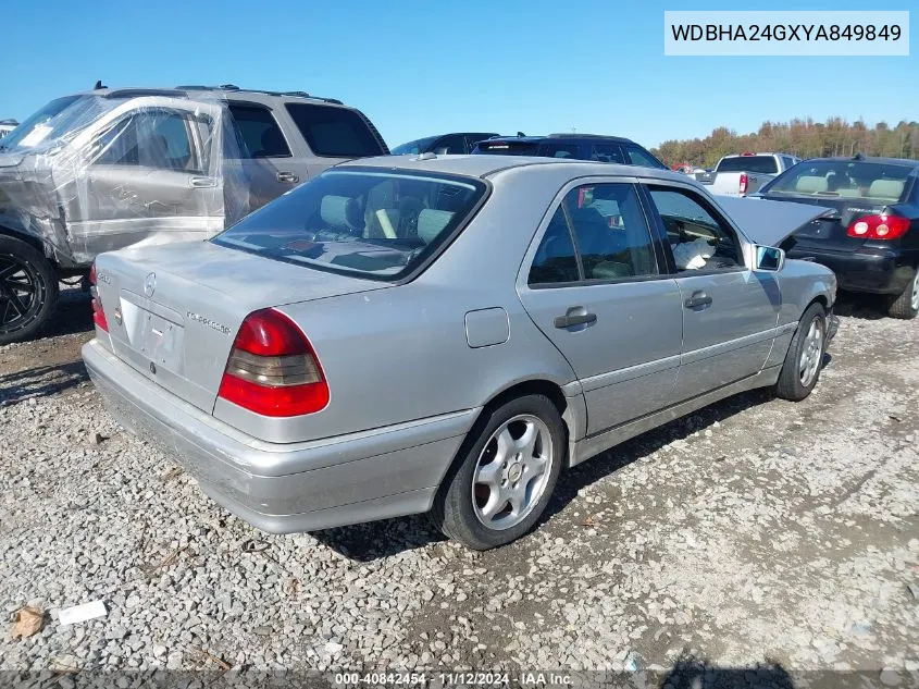 2000 Mercedes-Benz C 230 Kompressor VIN: WDBHA24GXYA849849 Lot: 40842454