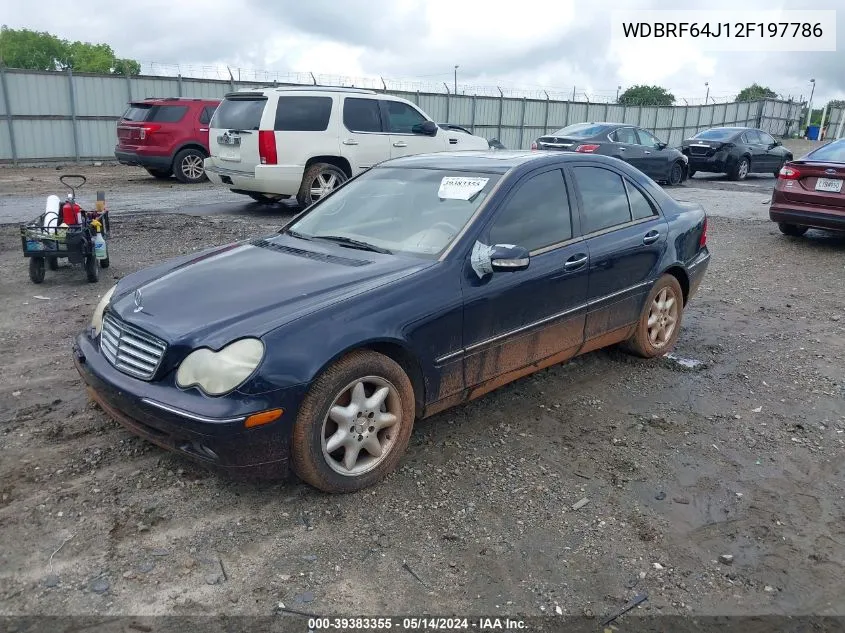 2002 Mercedes-Benz C 320 VIN: WDBRF64J12F197786 Lot: 39383355