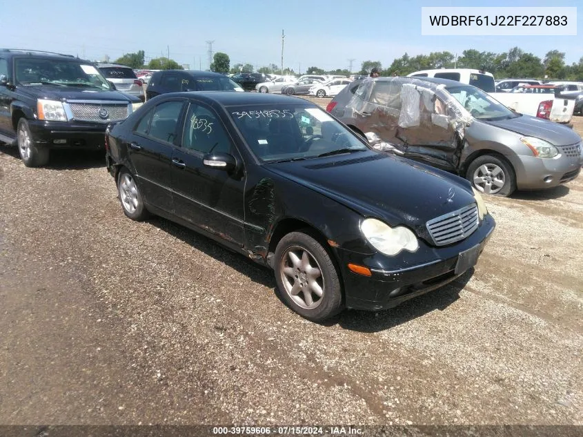 2002 Mercedes-Benz C 240 VIN: WDBRF61J22F227883 Lot: 39759606