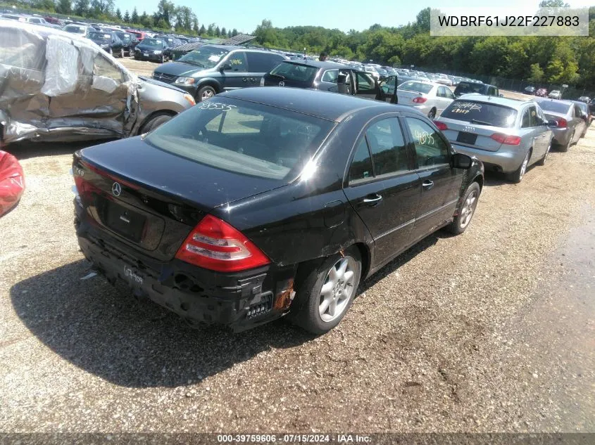 2002 Mercedes-Benz C 240 VIN: WDBRF61J22F227883 Lot: 39759606